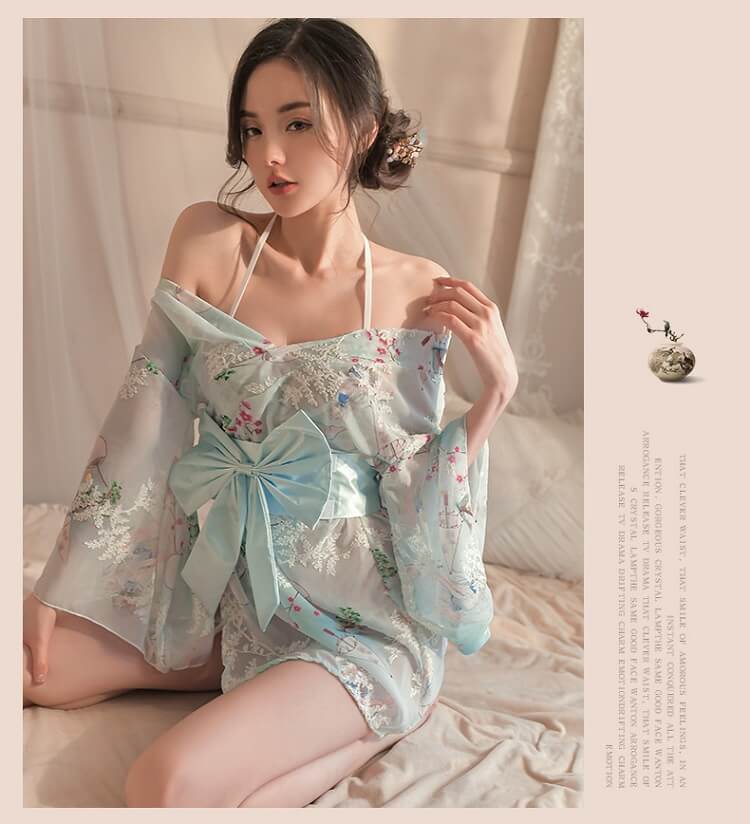 Japanese Sexy Kimono With Bikini Set KM008BL