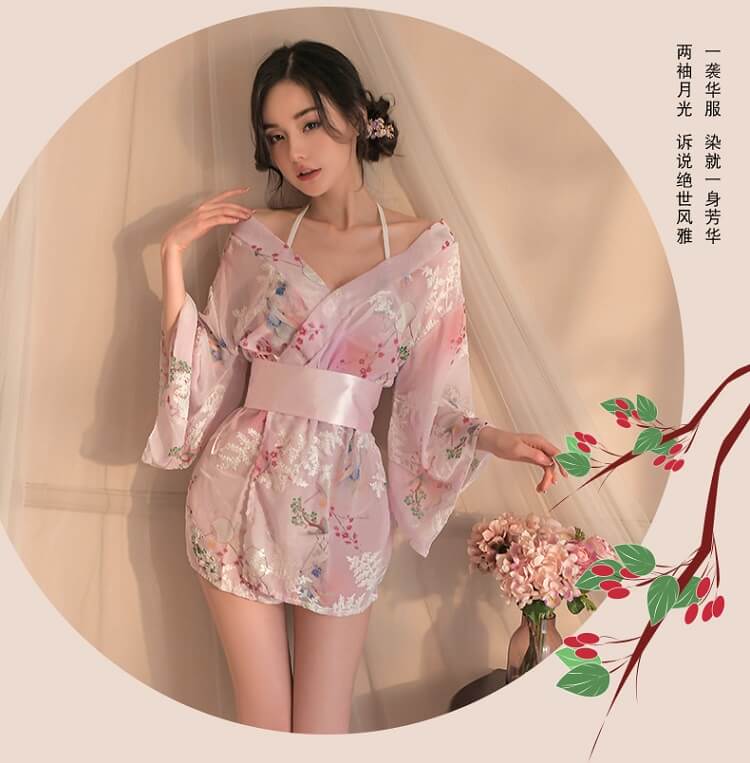 Japanese Sexy Kimono With Bikini Set KM008PK