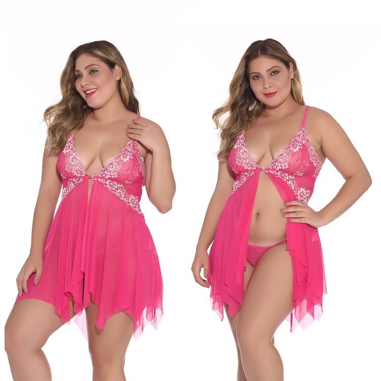 Plus Size V-Neck Sexy Nightwear PBD001RS