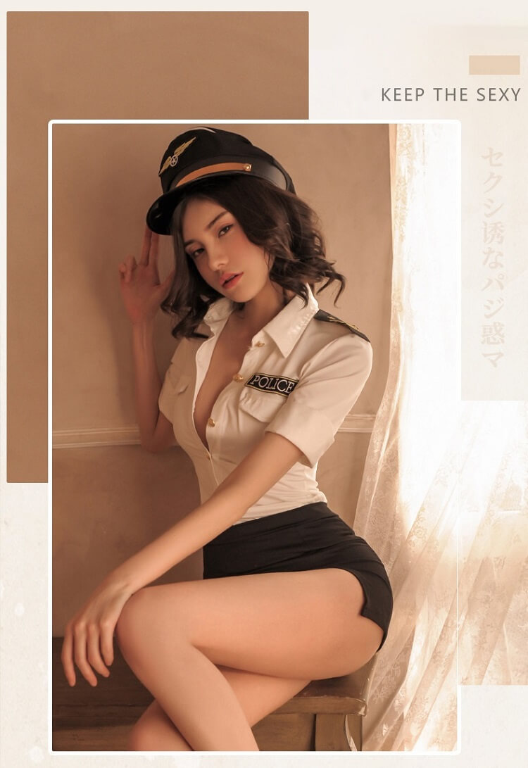 Sexy Policewoman Role-Play Costume PL003